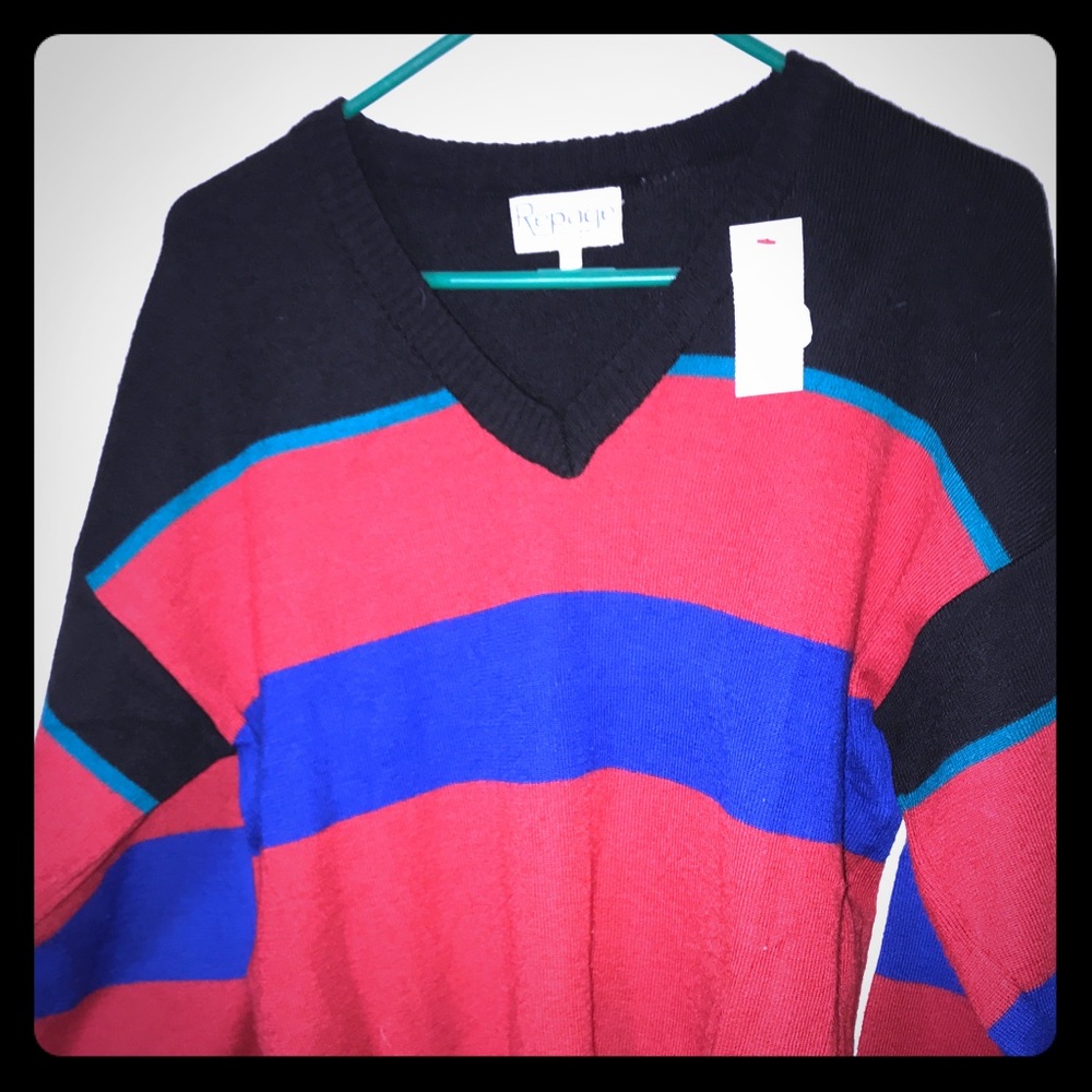 Repage vintage v neck sweater